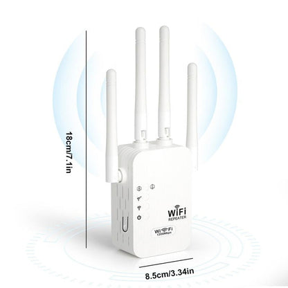 ⏳Time-Limited Special⏰ 📶 1200Mbps Dual Band WiFi Extender – Covers 10,000 sq.ft & 50 Devices 🏡