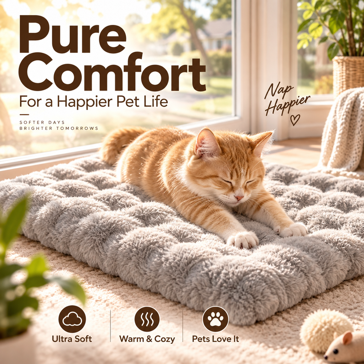 🐾 Pet Comforting Blanket/Mat