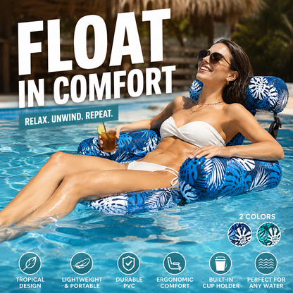 🏖️💺 Inflatable Floating Chair – Comfortable, Stable & Perfect for Relaxing on the Water 🏊🌊