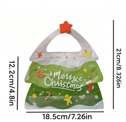 💖LAST DAY SALE 50% OFF!!🎁Easy Fill, Easy Seal🎄 Festive Self-Seal Treat Bags – Santa & Snowman Print | Resealable, Food-Safe & Perfect for Cookies, Chocolates & Little Gifts 🎅⛄