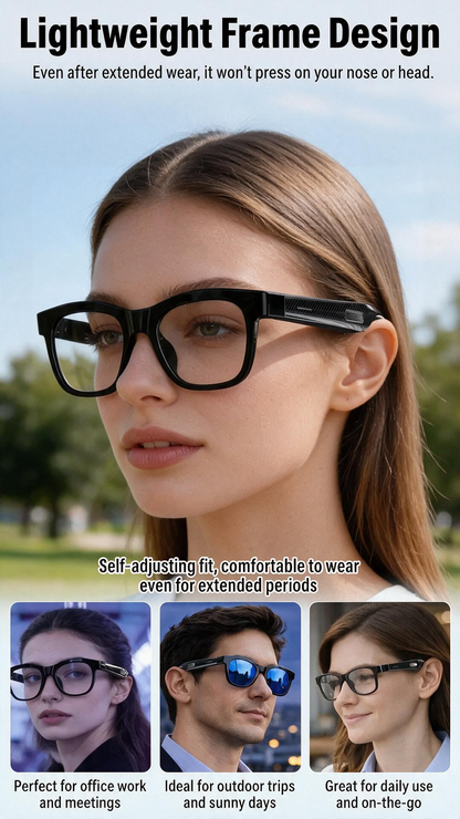 🥳HOT SALE! AI Smart Glasses with ChatGPT-Ready Assistant – 8MP Camera, HD Recording, 160+ Language Translation, Bluetooth 5.4 HiFi Audio! 🕶️✨