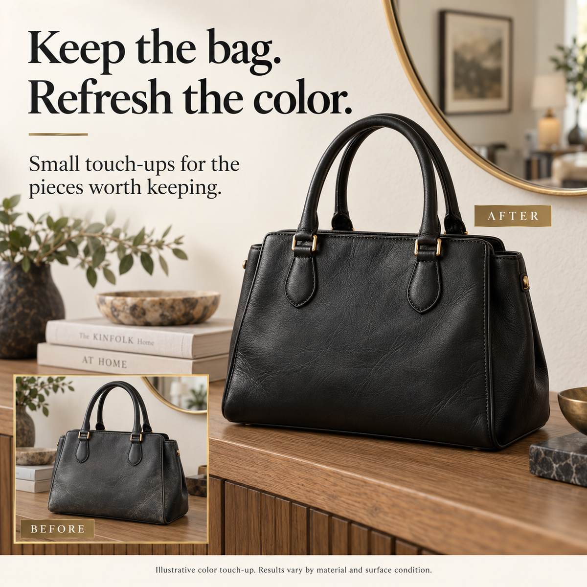 🎄✨ Christmas: 50% Off for a Limited Time | 🖤 Black Leather Color Restorer – renews faded color and hides scratches – for compatible smooth leather