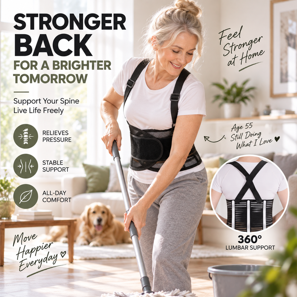 Breathable Posture Corrector - Back Pain Relief & Tummy Control
