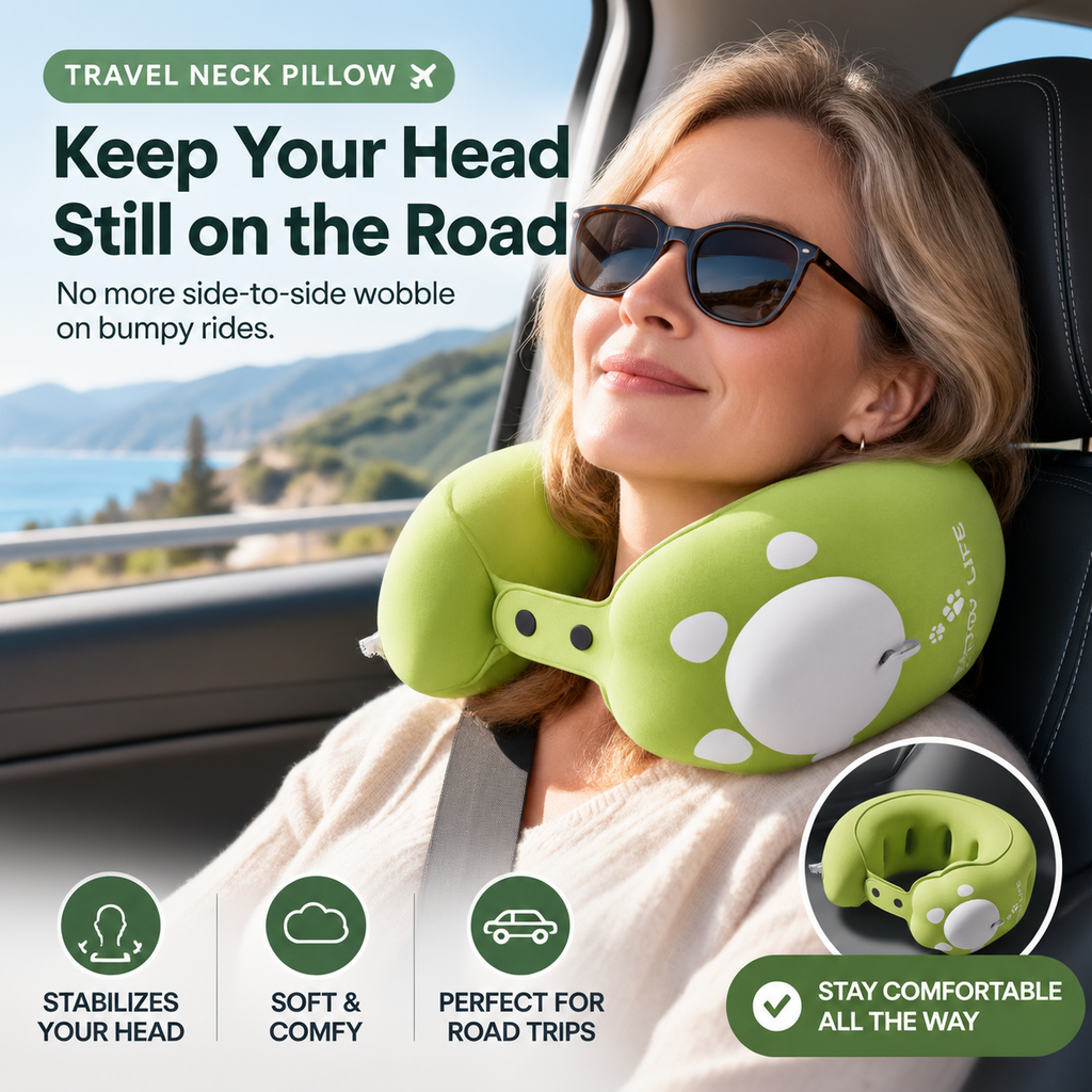 🐾Cat-paw inflatable U-shaped pillow