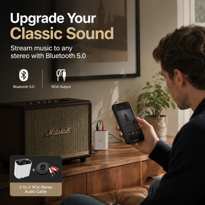 🎧 50% OFF NOW! 🔊 Bluetooth 5.0 Audio Adapter – Wireless Streaming, Hi-Fi Sound & Plug-and-Play 📲