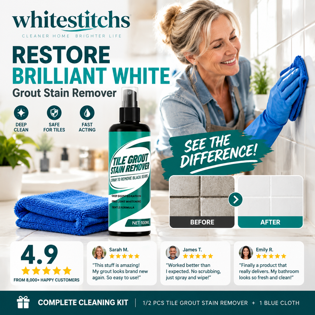 🧴✨ Tile Cleaner – One spray removes mold and stains, cleans grout and tiles – Cash on delivery ✅