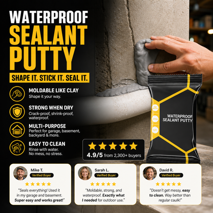 🚨Flash Sale Alert✨Moldable Waterproof Sealant Putty, Fast Sealing for Gaps, Pipes & Cracks