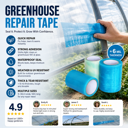 🌦️ 🩹 Weather‑Resistant Greenhouse Repair Tape – Heavy‑Duty, Strong Adhesive, Outdoor‑Ready 🌱