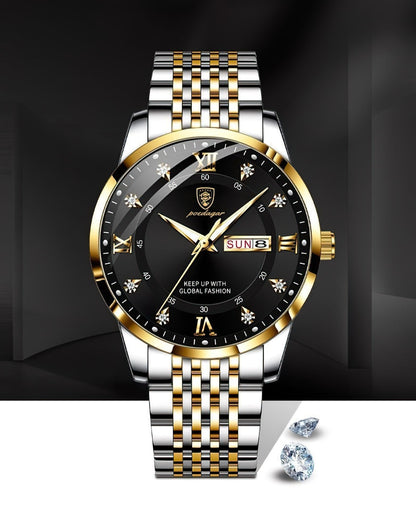 Men's Waterproof Luminous Calendar Quartz Watch