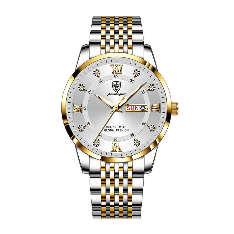 Men's Waterproof Luminous Calendar Quartz Watch