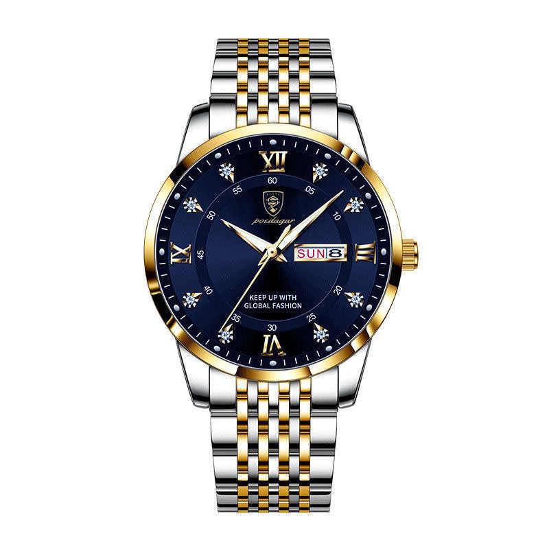 Men's Waterproof Luminous Calendar Quartz Watch
