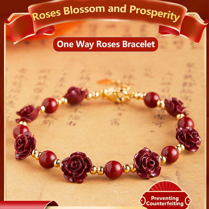 Purple Gold Sand Rose Pearl Bracelet