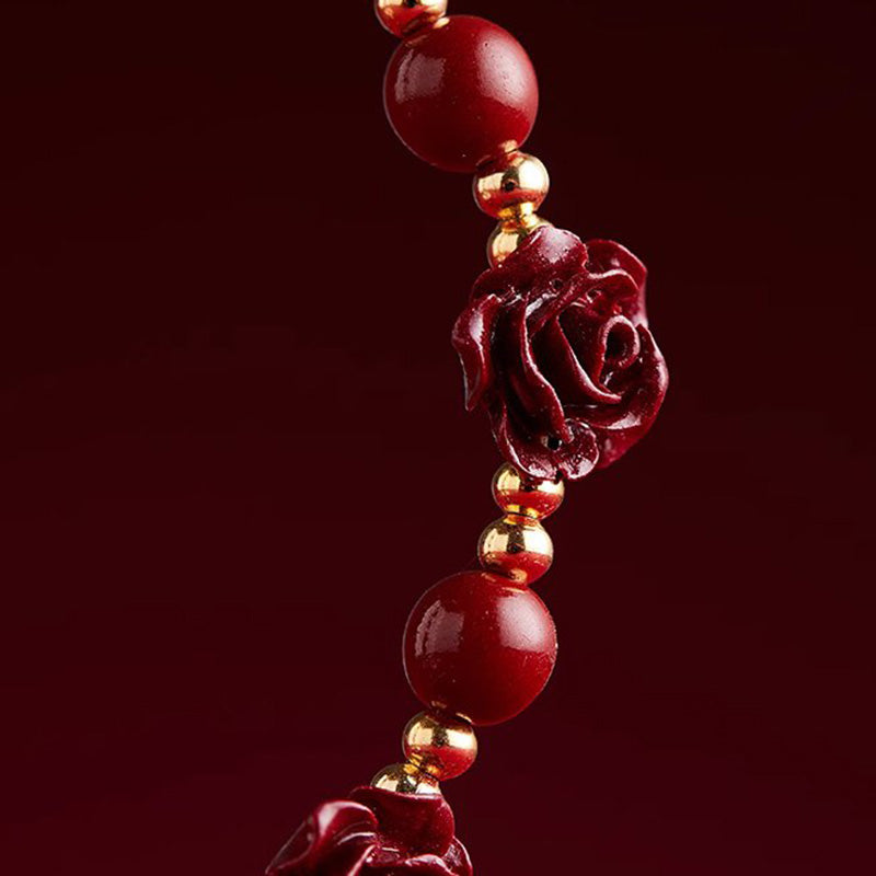 Purple Gold Sand Rose Pearl Bracelet