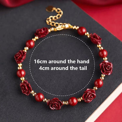 Purple Gold Sand Rose Pearl Bracelet