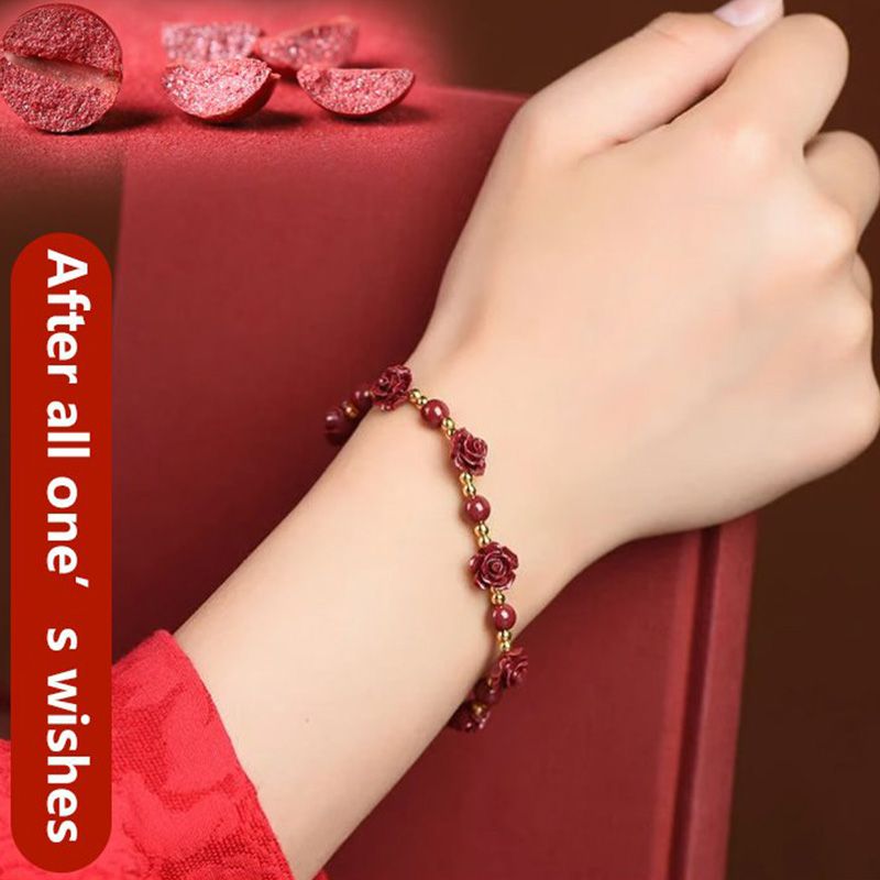 Purple Gold Sand Rose Pearl Bracelet
