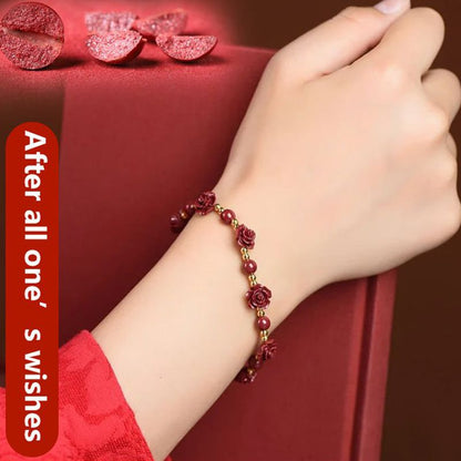 Purple Gold Sand Rose Pearl Bracelet