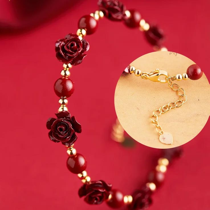 Purple Gold Sand Rose Pearl Bracelet
