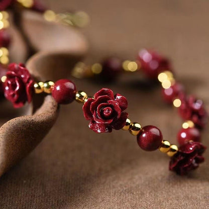Purple Gold Sand Rose Pearl Bracelet