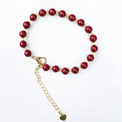 Purple Gold Sand Rose Pearl Bracelet