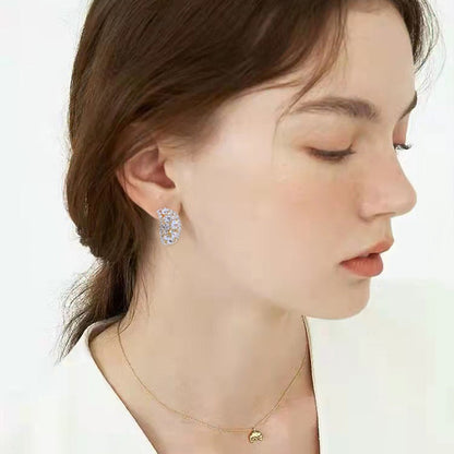 🎁Lab-Created Diamonds Hoop Earrings （Buy 1 Get 1 Free）