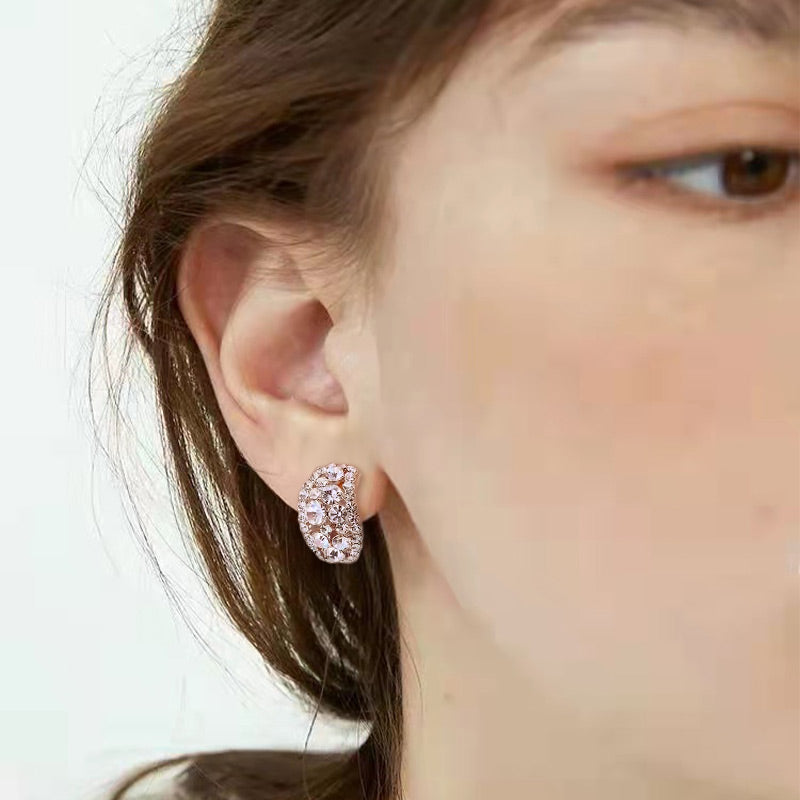 🎁Lab-Created Diamonds Hoop Earrings （Buy 1 Get 1 Free）