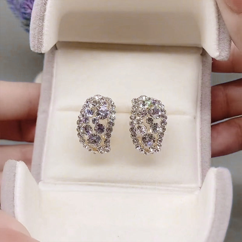 🎁Lab-Created Diamonds Hoop Earrings （Buy 1 Get 1 Free）