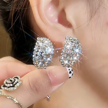 🎁Lab-Created Diamonds Hoop Earrings （Buy 1 Get 1 Free）