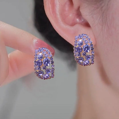 🎁Lab-Created Diamonds Hoop Earrings （Buy 1 Get 1 Free）