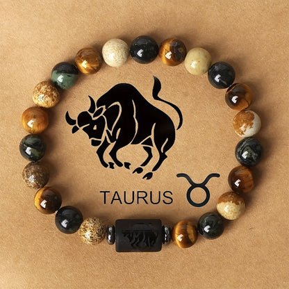 Astrological Tiger Eye Stone Bracelet