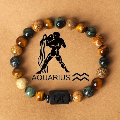 Astrological Tiger Eye Stone Bracelet