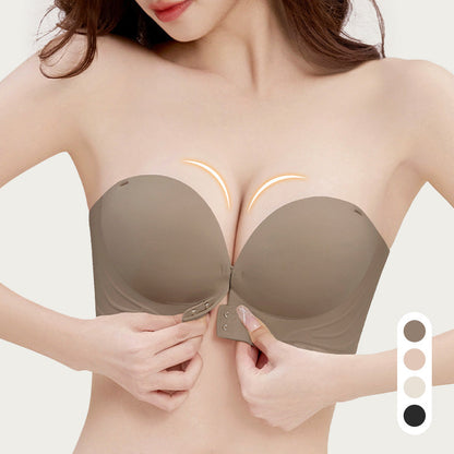 🌟Invisible Strap Front Buckle Push Up Bra🥰