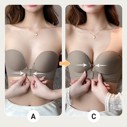 🌟Invisible Strap Front Buckle Push Up Bra🥰