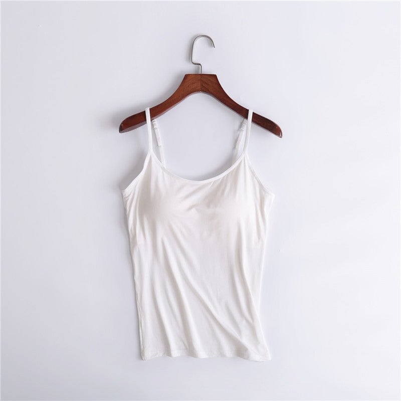 🔥Summer Sale - Stretch Cotton Camisole Built-in Bra
