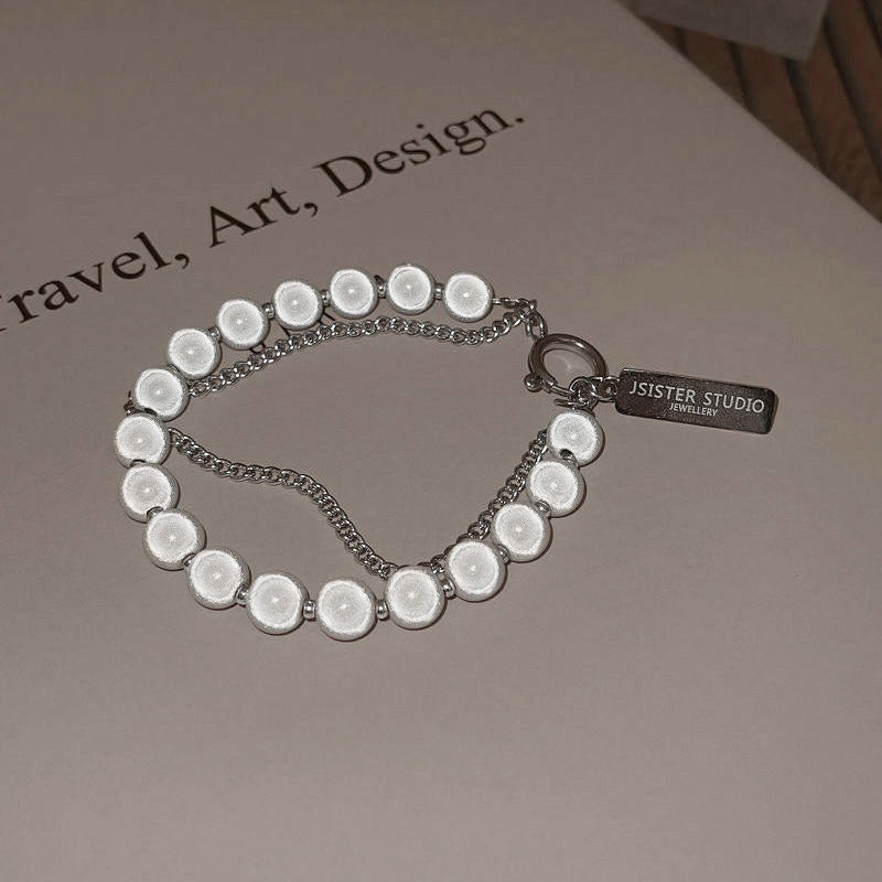 Glow Pearls Double Layers Bracelet