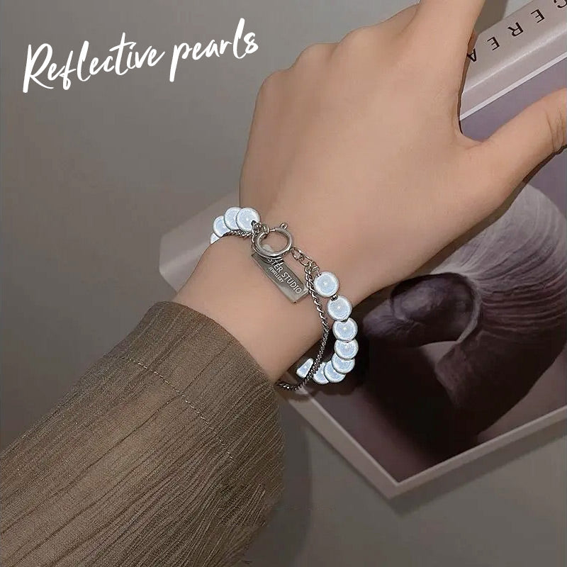 Glow Pearls Double Layers Bracelet