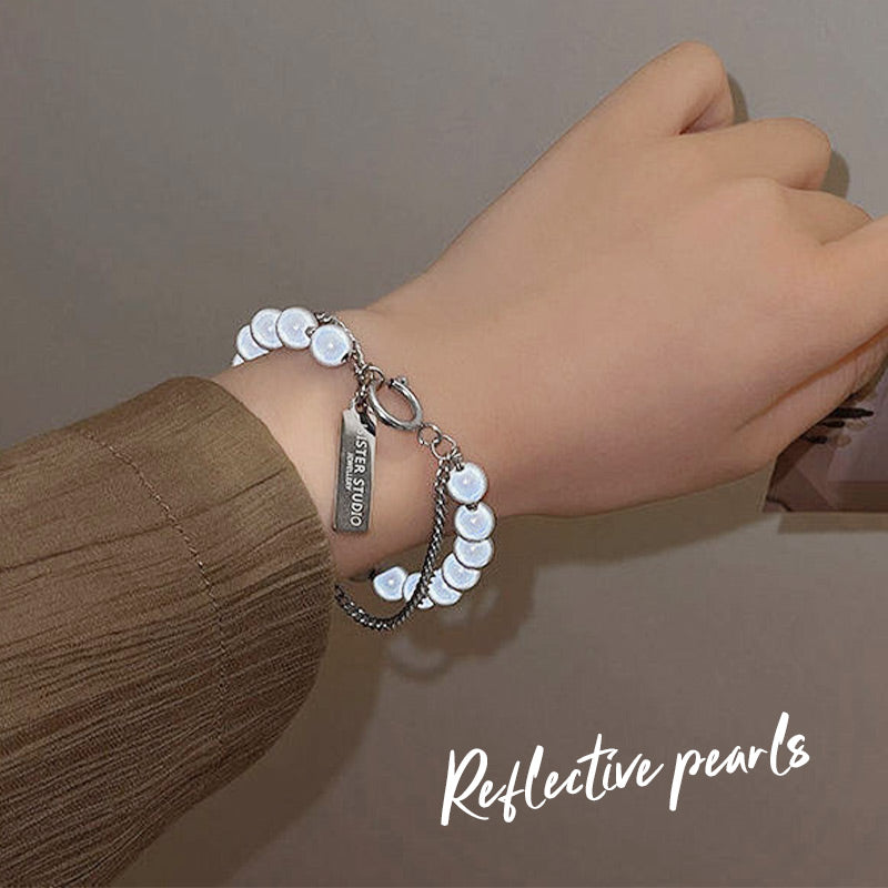 Glow Pearls Double Layers Bracelet