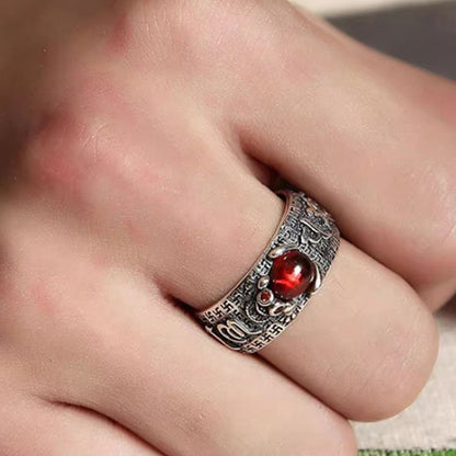 Lucky Pixiu Open Ring -- Wealth in Hand