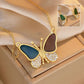 Magnetic Gradient Gemstone Butterfly Necklace