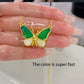 Magnetic Gradient Gemstone Butterfly Necklace