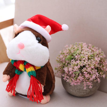 🎄LIMITED-TIME 50% OFF! ⏰Talking Hamster Plush – repeats whatever you say, auto head-shaking, hilarious fun for kids & adults