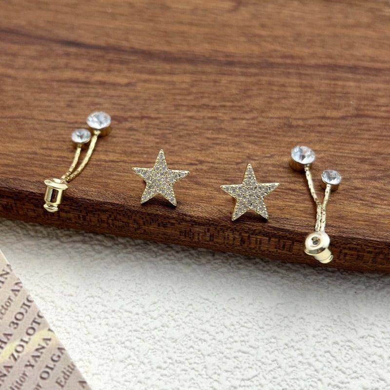 Glistening Zircon Tassel Earrings with S925 Silver Needles