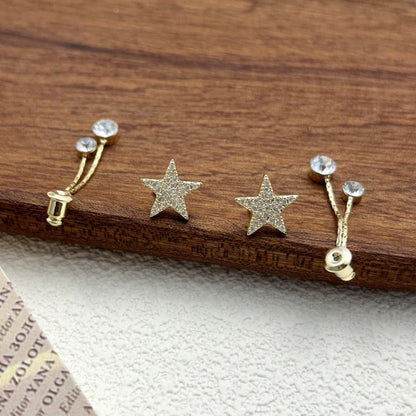 Glistening Zircon Tassel Earrings with S925 Silver Needles