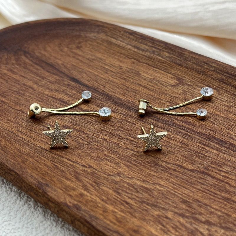 Glistening Zircon Tassel Earrings with S925 Silver Needles
