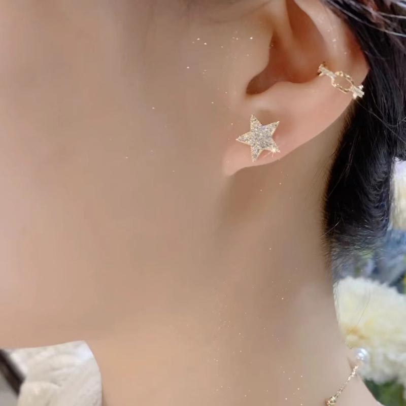 Glistening Zircon Tassel Earrings with S925 Silver Needles