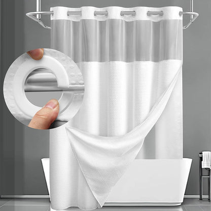 🔥Hot Sale 50% OFF🔥 Waffle Shower Curtain – Hotel Style, 180GSM, Water-Repellent, 183*190cm🚿