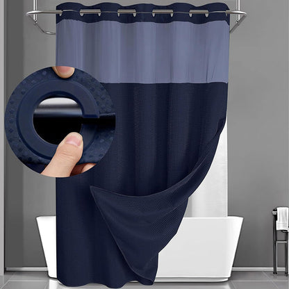 🔥Hot Sale 50% OFF🔥 Waffle Shower Curtain – Hotel Style, 180GSM, Water-Repellent, 183*190cm🚿