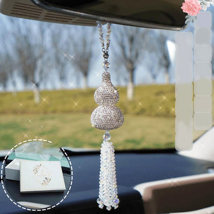 Sparkling Full Rhinestone Car Interior Gourd Pendant