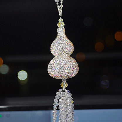 Sparkling Full Rhinestone Car Interior Gourd Pendant