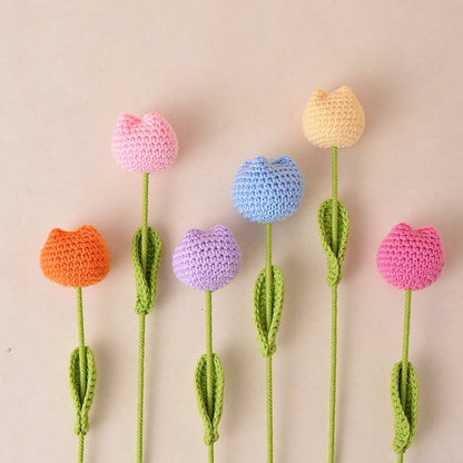Handmade Crochet Roses & Tulips Flowers