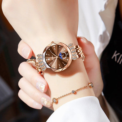 🔥Women's Fashionable Diamond Moon Star Watch